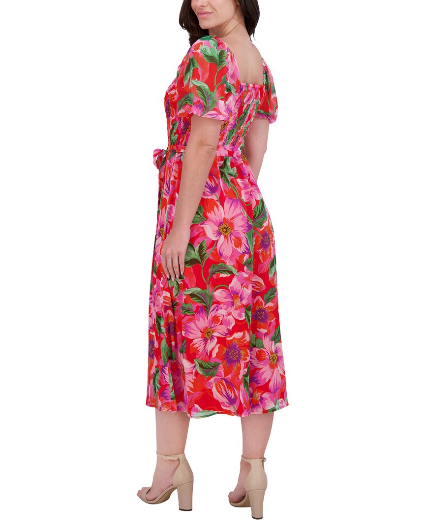 Kensie Printed Chiffon Midi Dress