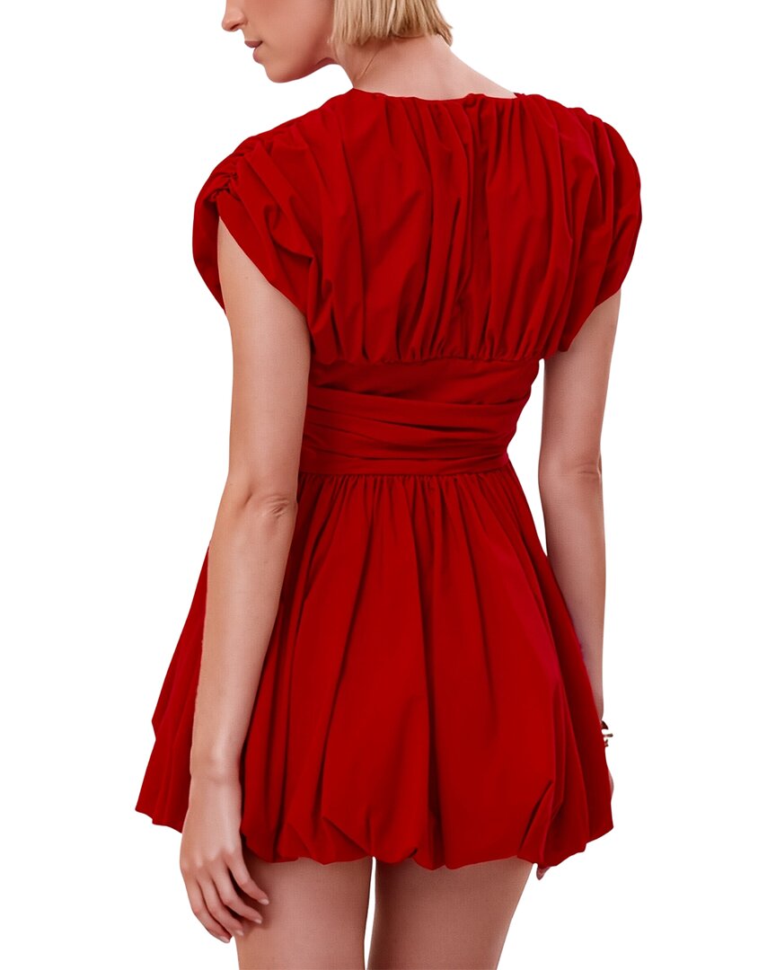 Extro&Vert Pleated Solid Mini Dress