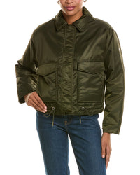 Michael Kors Cropped Reversible Bomber Jacket