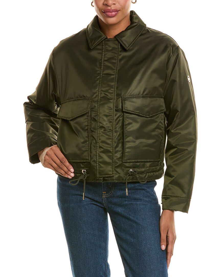 Michael Kors Cropped Reversible Bomber Jacket