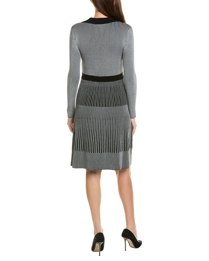 Sharagano Long Sleeve Midi Dress
