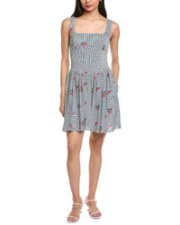 Garrie B Wide Strap Drop-Waist Mini Dress