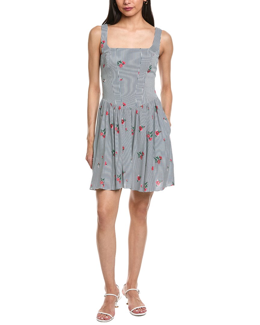 Garrie B Wide Strap Drop-Waist Mini Dress