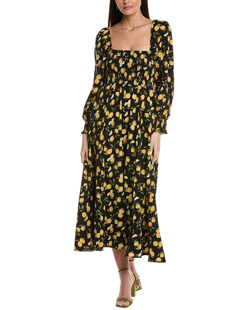 O.P.T. Classic Smocked Maxi Dress Black