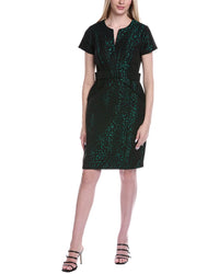 SHANI Shani Jacquard Sheath Dress
