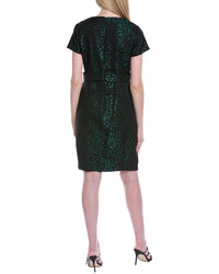 SHANI Shani Jacquard Sheath Dress