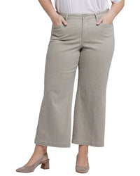 Nydj Plus Teresa Hidden Lodge Stripe Wide Leg Jean