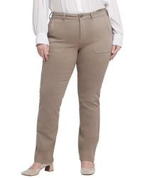 Nydj Plus Marilyn Country Oak Straight Leg Jean