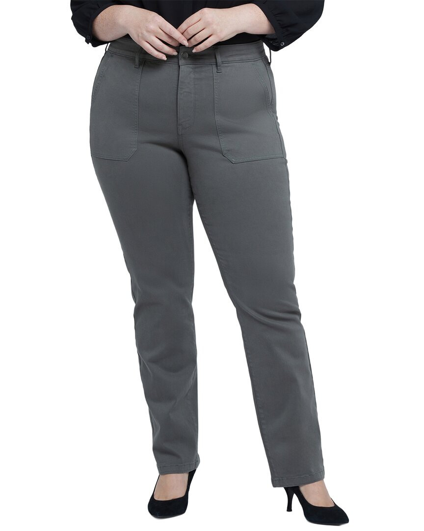 Nydj Plus Marilyn Vine Leaf Straight Leg Jean