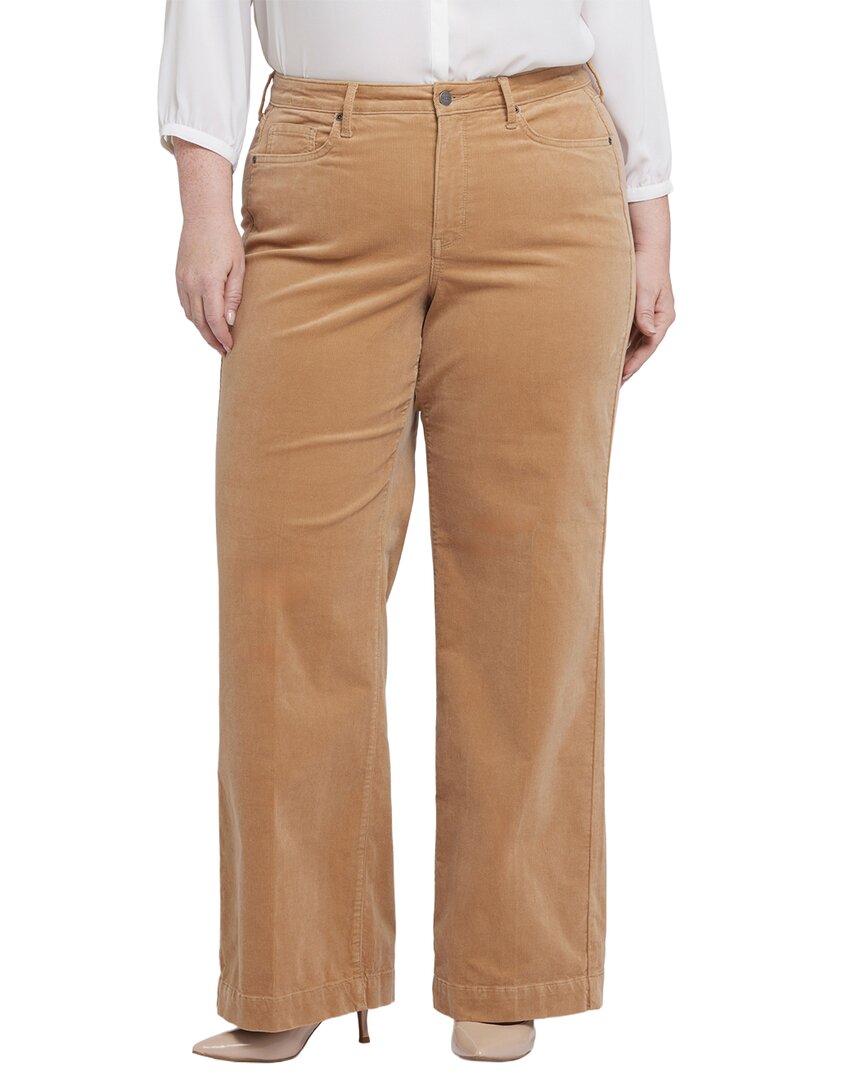 Nydj Plus Teresa Sand Dune Wide Leg Jean