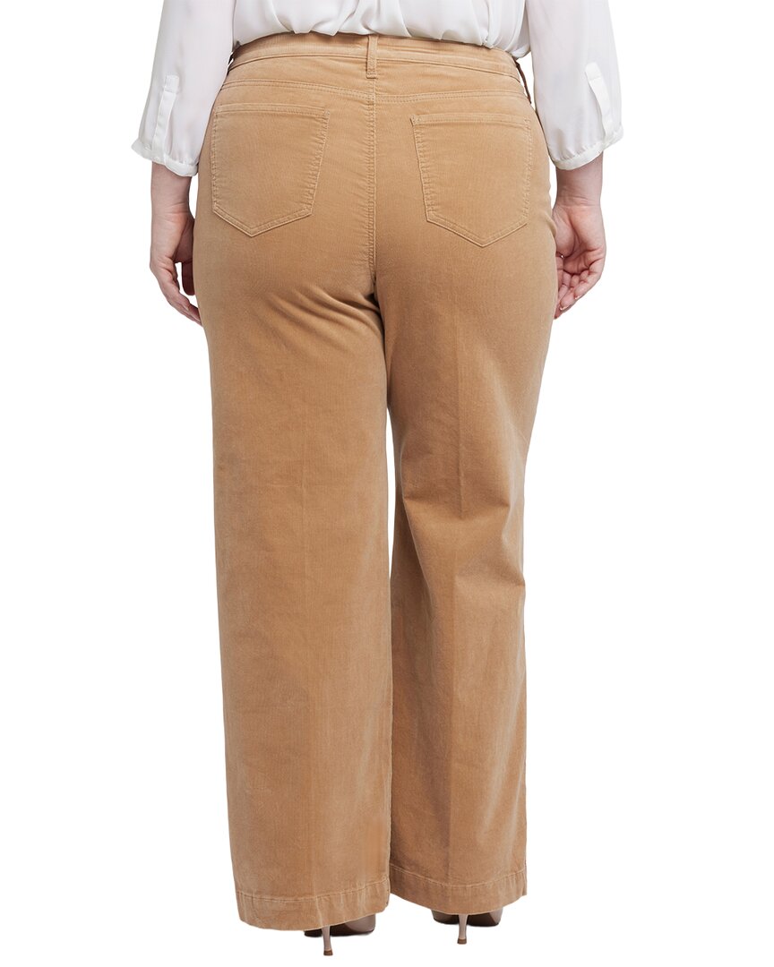 Nydj Plus Teresa Sand Dune Wide Leg Jean
