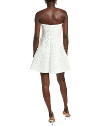 Badgley Mischka Laser A-Line Mini Dress