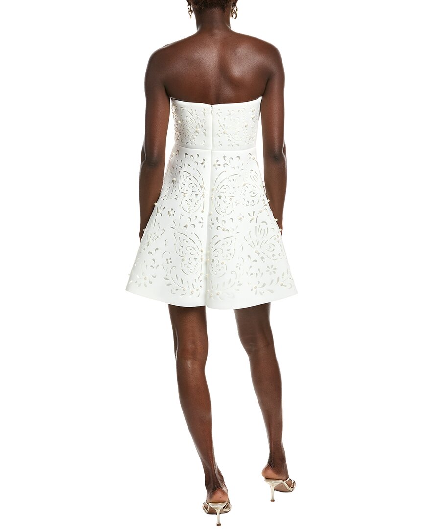 Badgley Mischka Laser A-Line Mini Dress