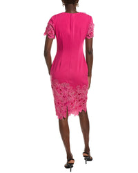 Badgley Mischka Mended Lace Hem Cocktail Dress
