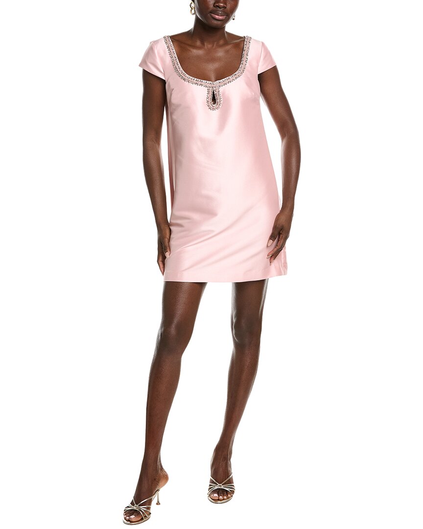 Badgley Mischka A-Line Beaded Scoop Cocktail Dress