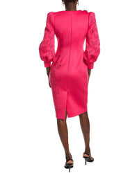 Badgley Mischka Butterfly Scuba Cocktail Dress