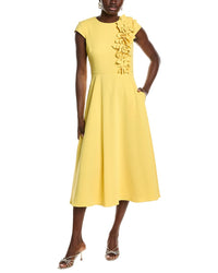 Badgley Mischka Corsage Full Skirt Midi Dress