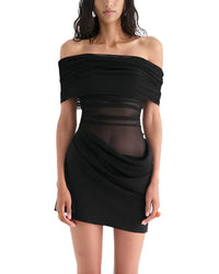 Monique Lagarde Solid Mini Dress