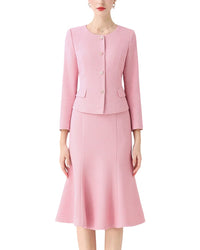 Lebrin Atelier 2Pc Cardigan & Skirt Set