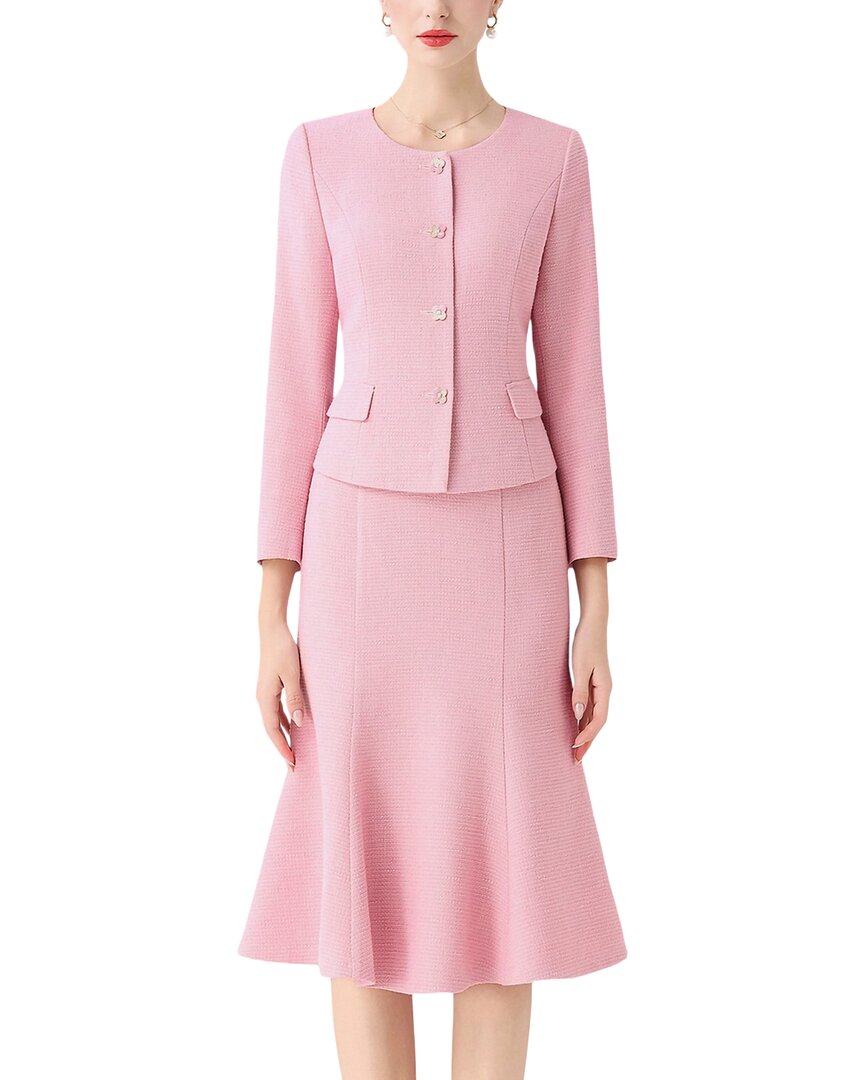 Lebrin Atelier 2Pc Cardigan & Skirt Set