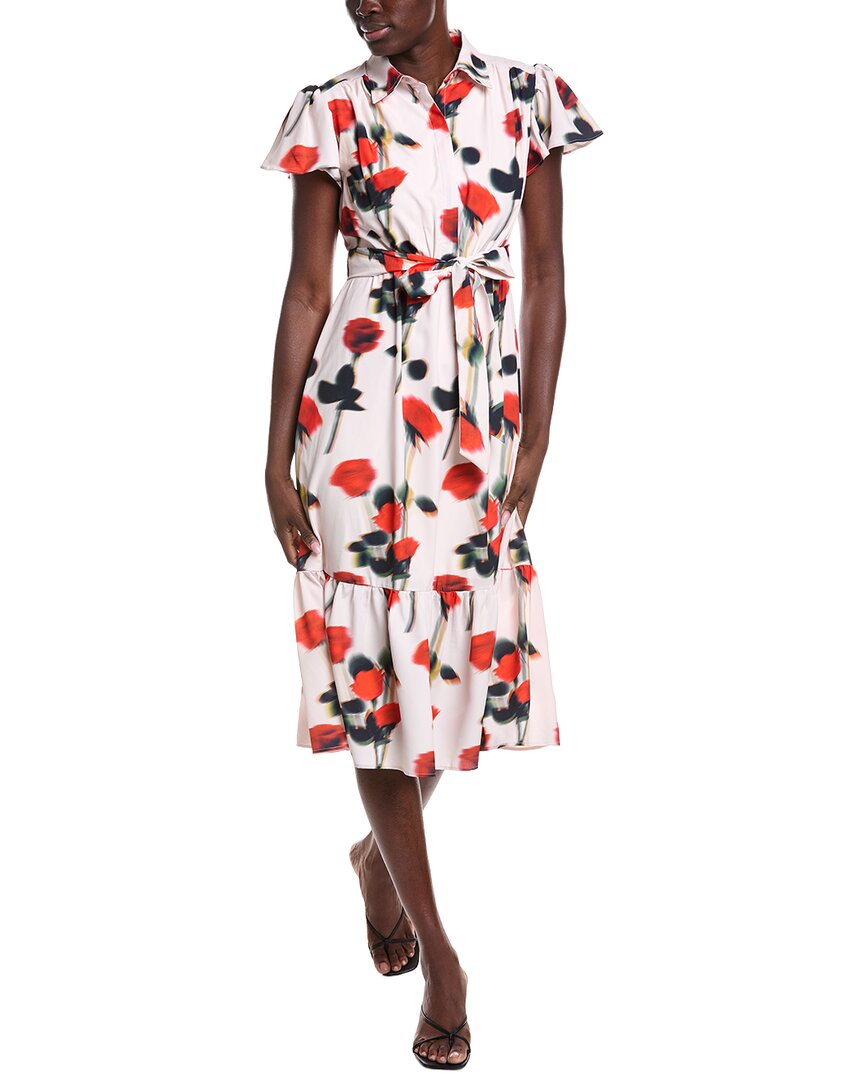 Laundry By Shelli Segal Flutter Sleeve Button Down Shirtdress