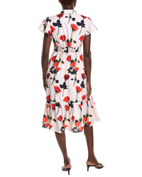 Laundry By Shelli Segal Flutter Sleeve Button Down Shirtdress