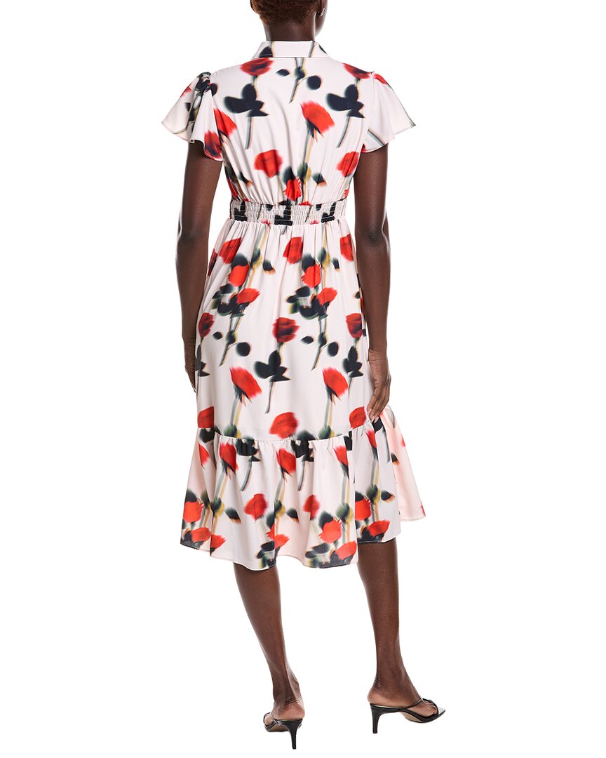 Laundry By Shelli Segal Flutter Sleeve Button Down Shirtdress