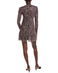 Laundry By Shelli Segal Mesh Shirred Shoulder Dress