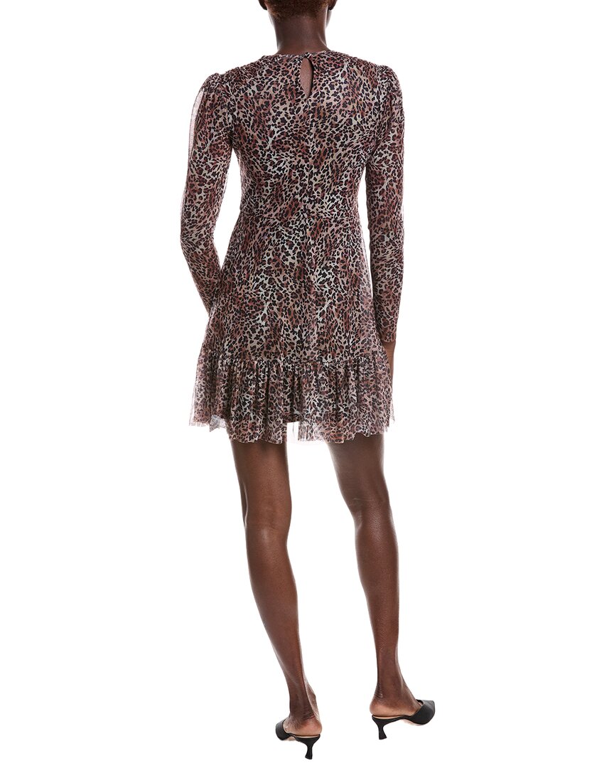 Laundry By Shelli Segal Mesh Shirred Shoulder Dress