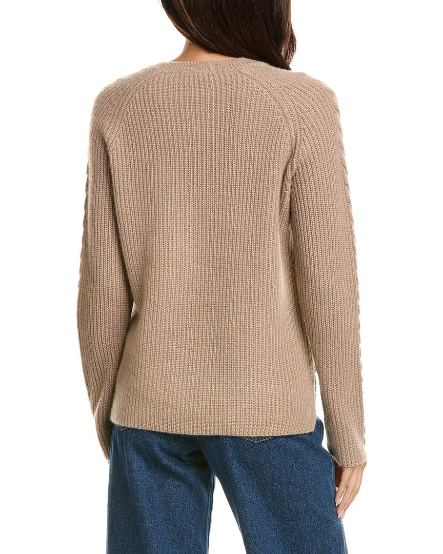 THE CASHMERE PROJECT The Cashmere Project Shaker Cable Crewneck Cashmere Sweater