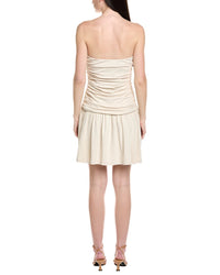 Susana Monaco Tube Gathered Flared Mini Dress