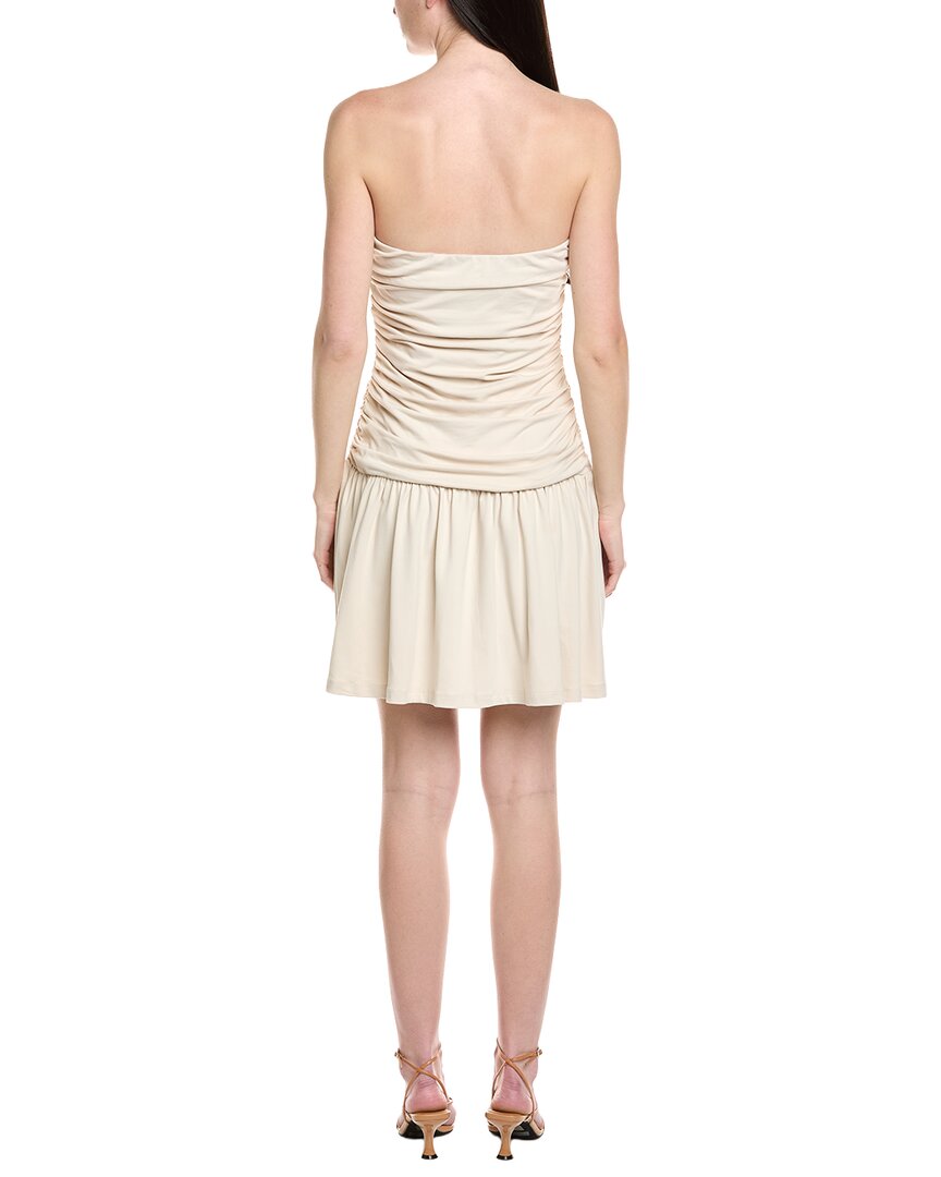 Susana Monaco Tube Gathered Flared Mini Dress