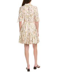 Taylor Taylor Black & White Geometric Print Fit & Flare Dress