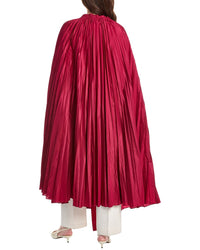 Valentino Pleated Silk-Blend Cape