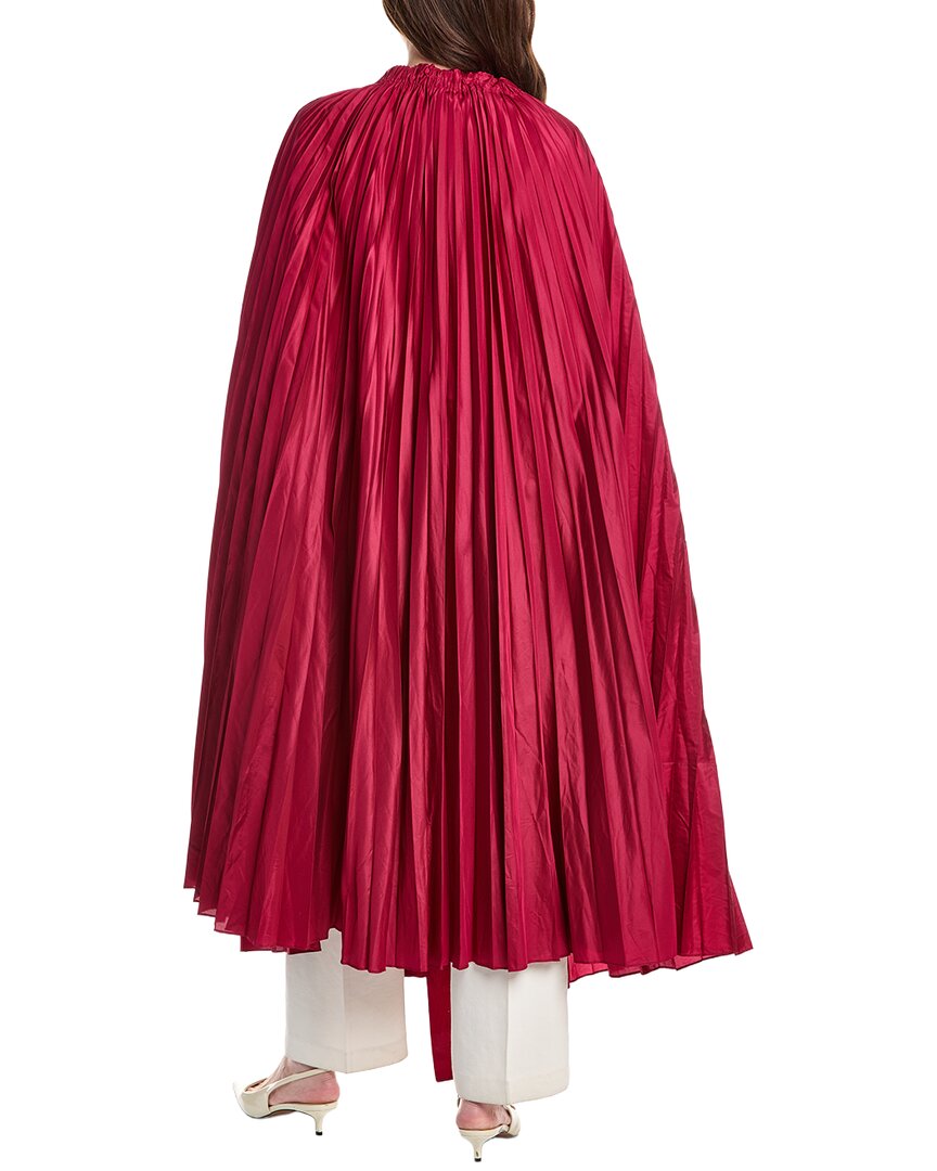 Valentino Pleated Silk-Blend Cape