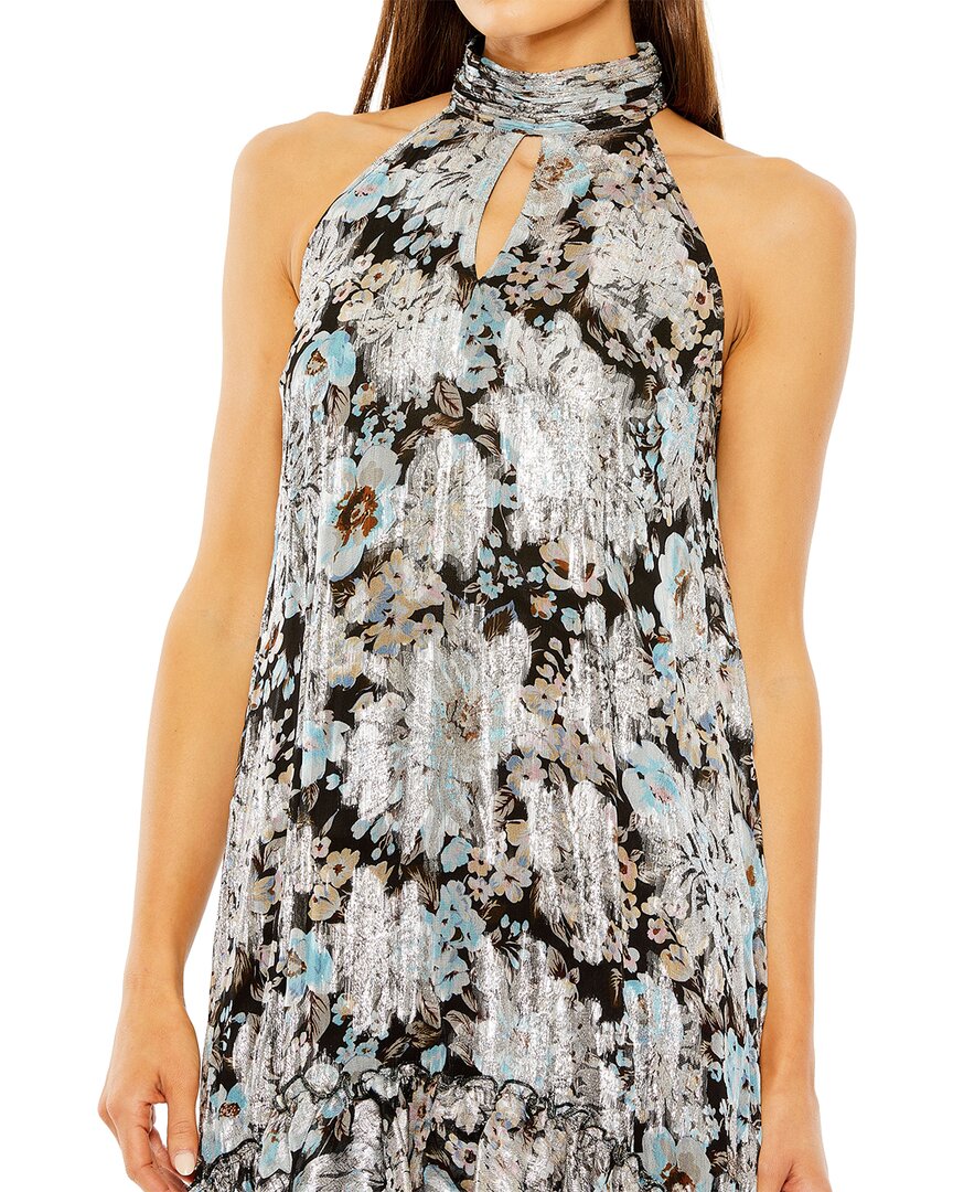 Mac Duggal High Neck Keyhole Ruffle Mini Dress