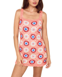 Minkpink Dev Floral Crochet Mini Dress