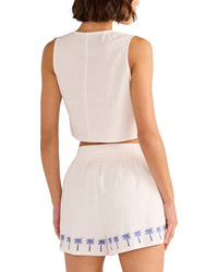 Minkpink Isadora Embroidered Linen-Blend Top
