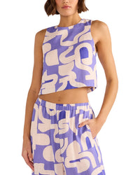 Minkpink Iris Linen-Blend Crop Tank