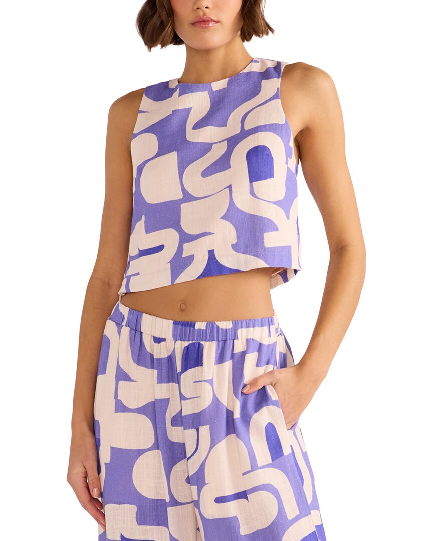 Minkpink Iris Linen-Blend Crop Tank