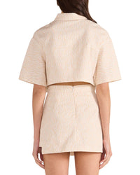 Minkpink Bonnie Pocket Crop Shirt
