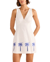 Minkpink Isadora Embroidered Linen-Blend Mini Dress