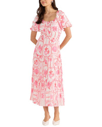 Minkpink Bria Puff Sleeve Midi Dress