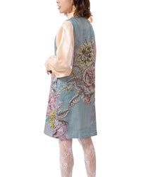 Burryco Blue Printed Mini Dress