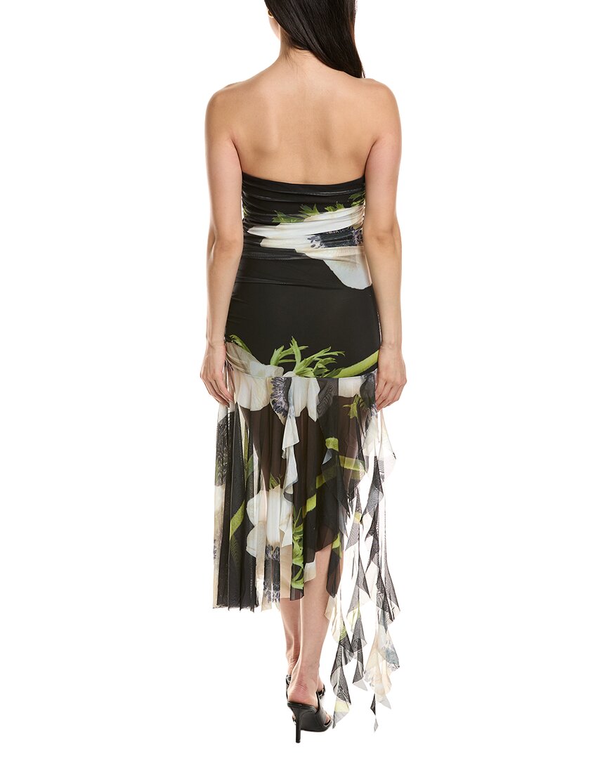 Moonsea Ruched Mesh Midi Dress