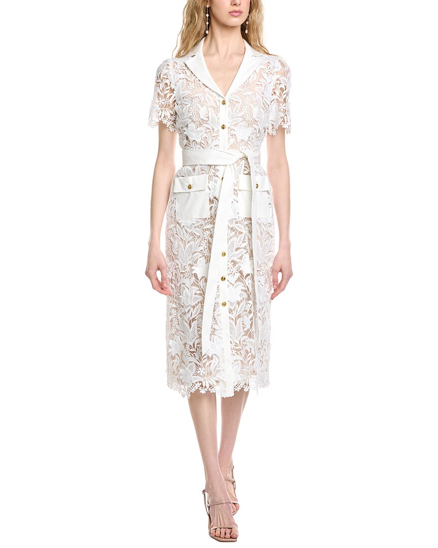 Badgley Mischka Lace Shirtdress