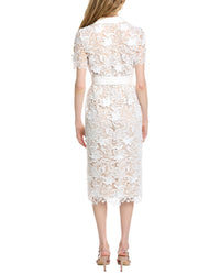 Badgley Mischka Lace Shirtdress