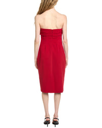 Badgley Mischka Crepe Front Twist Cocktail Dress