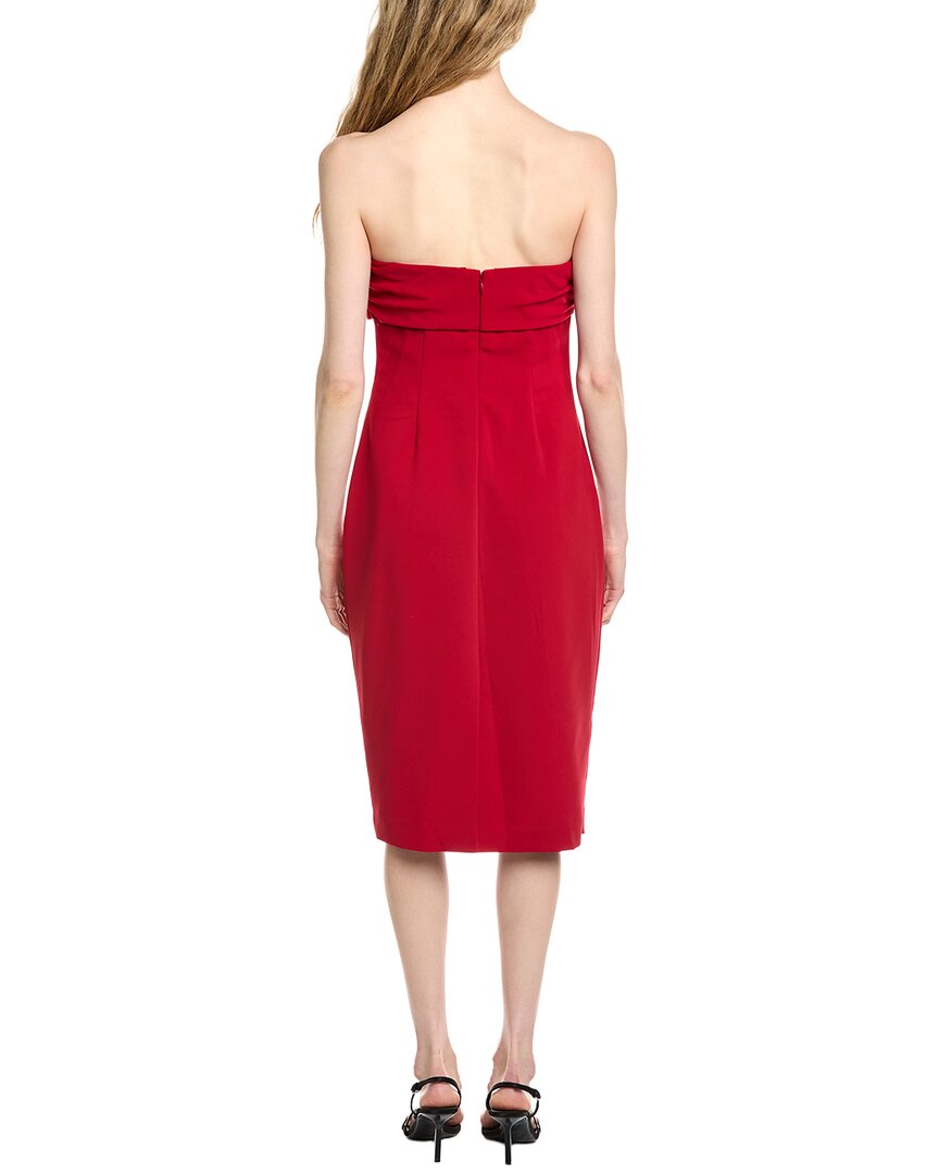 Badgley Mischka Crepe Front Twist Cocktail Dress