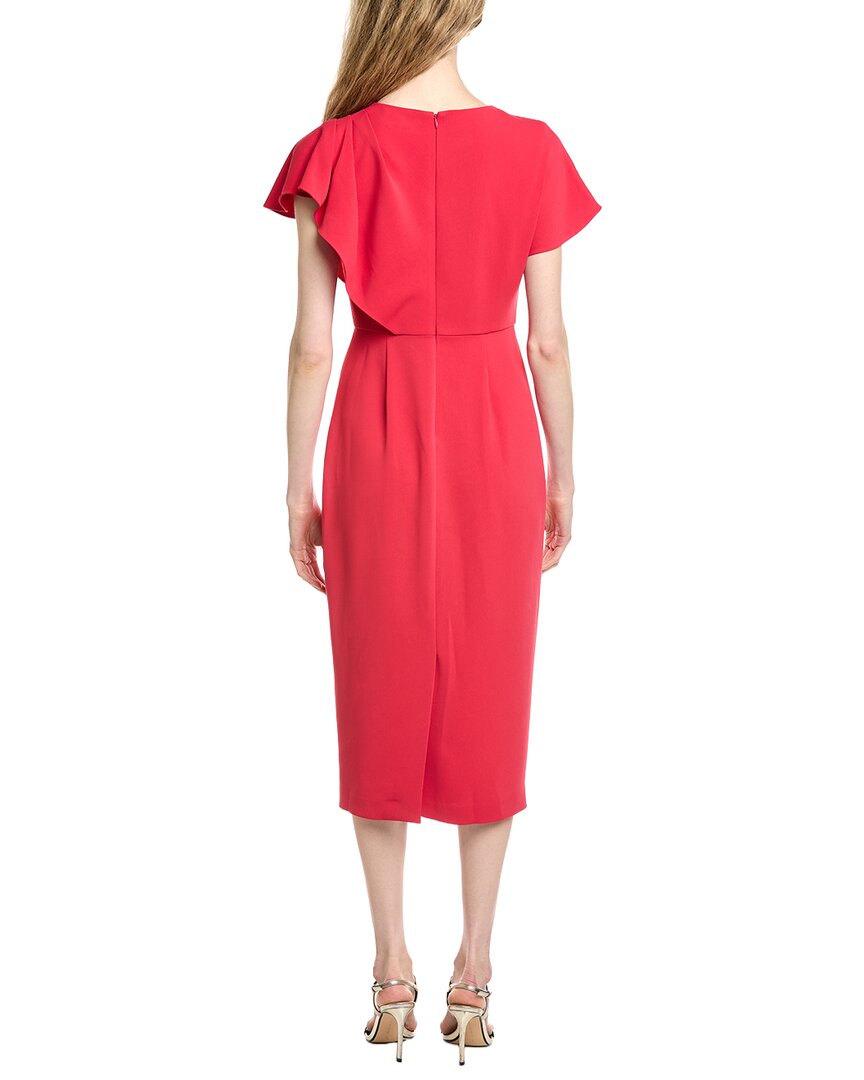 Badgley Mischka Side Drape Cape Cocktail Dress